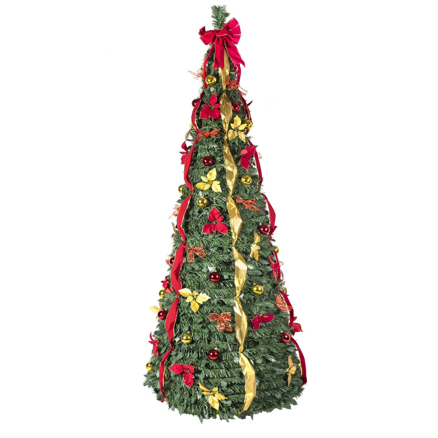Bringstar Pop-up Christmas Tree Pre Decorated, Pull Up Xmas Tree 6/7.5FT