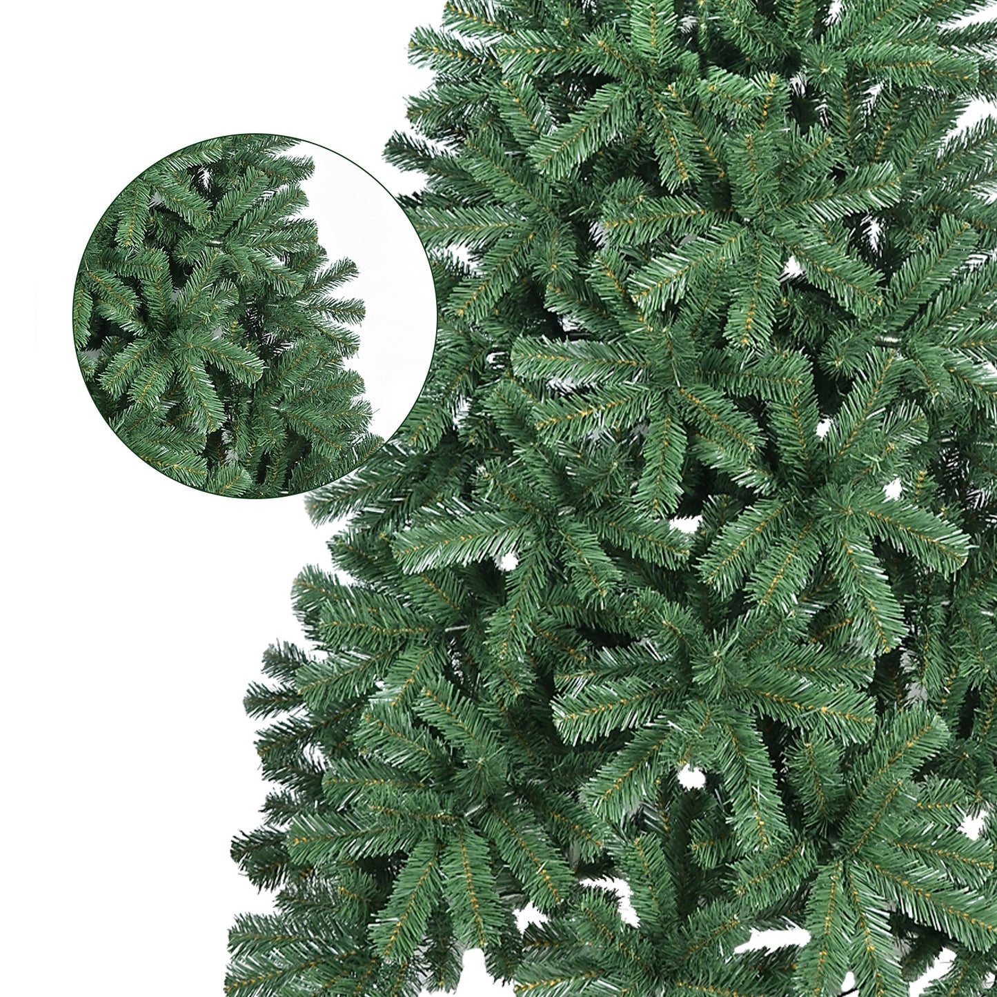 Bringstar 5ft/6ft/7ft/8ft Unlit Artificial Christmas Tree, Green Xmas Tree with 308 Tips and Folding Metal Stand, for Indoor Holiday Decoration
