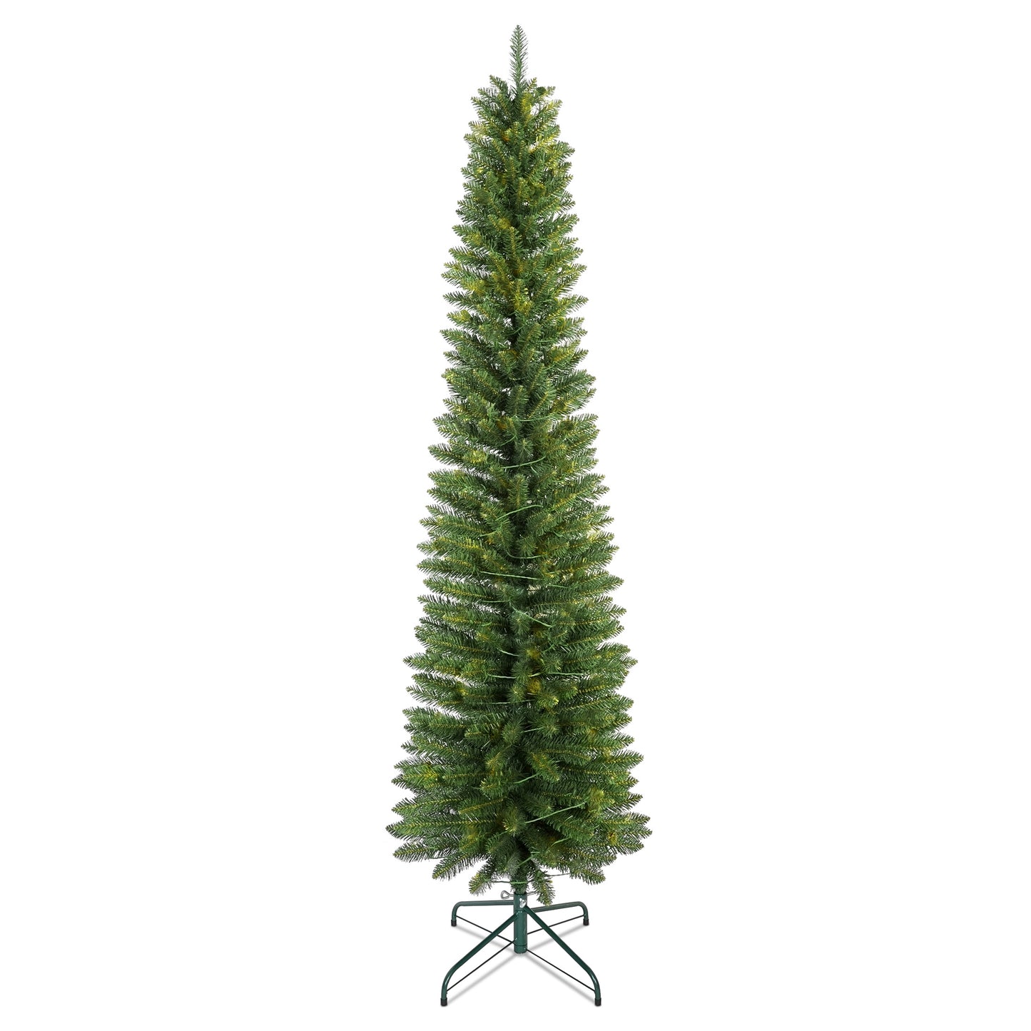 Bringstar  Unlit Pencil Christmas Tree, Artificial Slim Xmas Trees Green