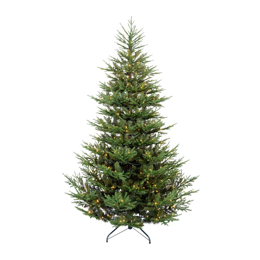 Bringstar 4.5ft/6ft/7.5ft/9ft  Unlit Fir Christmas Tree w/1526 PE&PVC Mixed Branches, Artificial Xmas Tree Hinged