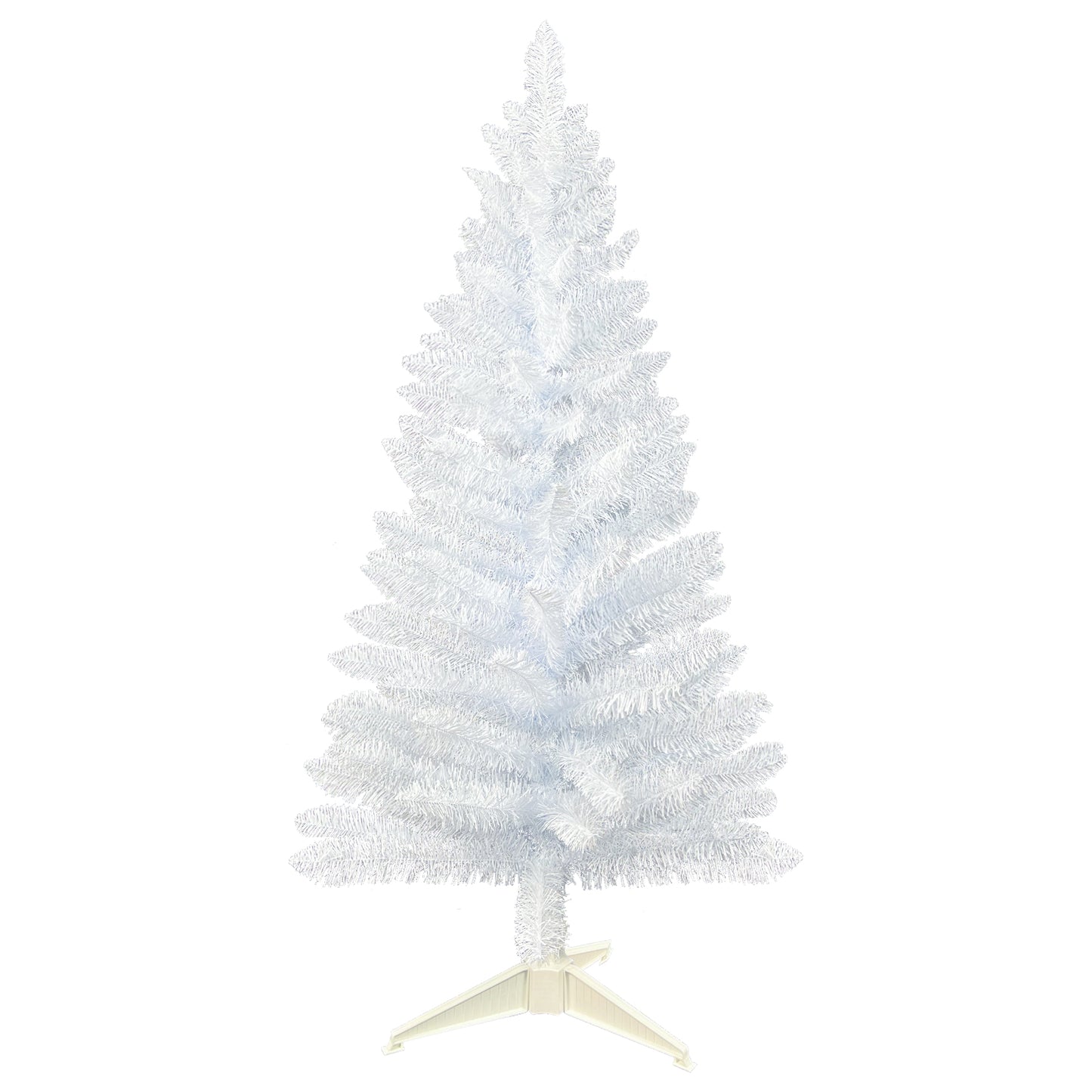 Bringstar 4FT Lighted Artificial White Christmas Tree,  Small Fake Christmas Tree for Home & Office