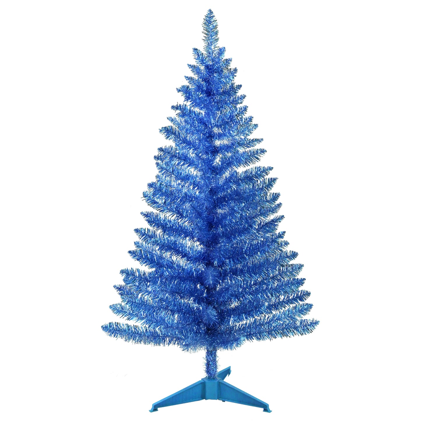 Bringstar 4FT Blue Small Christmas Tree with UL-listed Lights, Artificial Mini Xmas Tree for Holiday