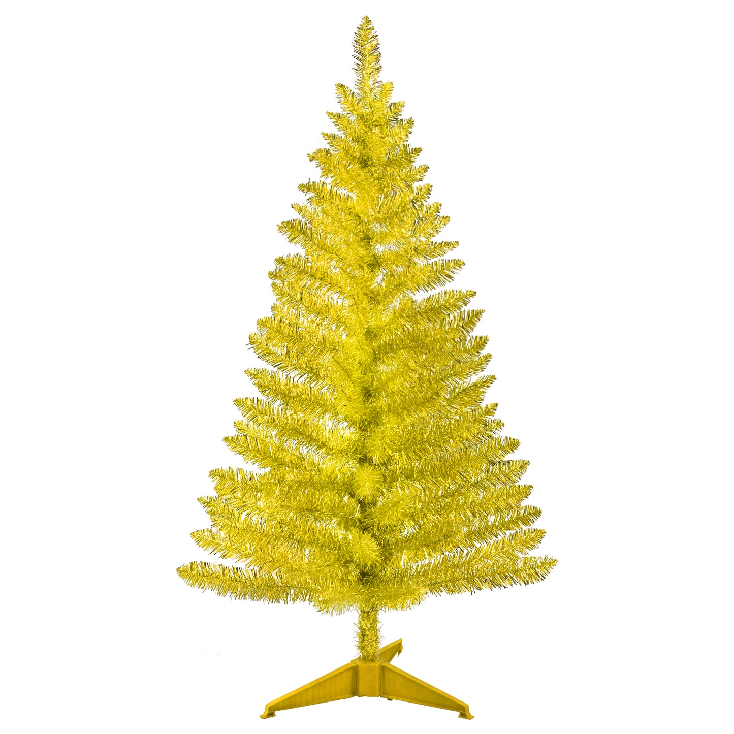 Small Gold Christmas Tree 4FT with UL-listed Lights, Bringstar Artificial Mini Xmas Tree for Bars, Parties