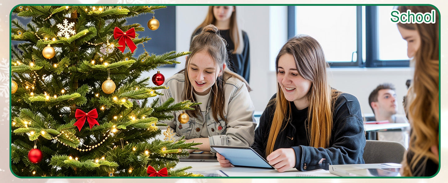 Bringstar 6Ft Prelit Christmas Tree, Premium Artificial Tree with 814 Realistic PE&PVC Mixed Tips, 400 Warm Lights